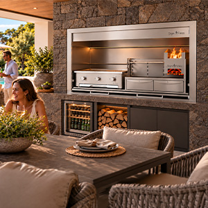 Signi Fires Stainless Steel 1600 Combo Braai